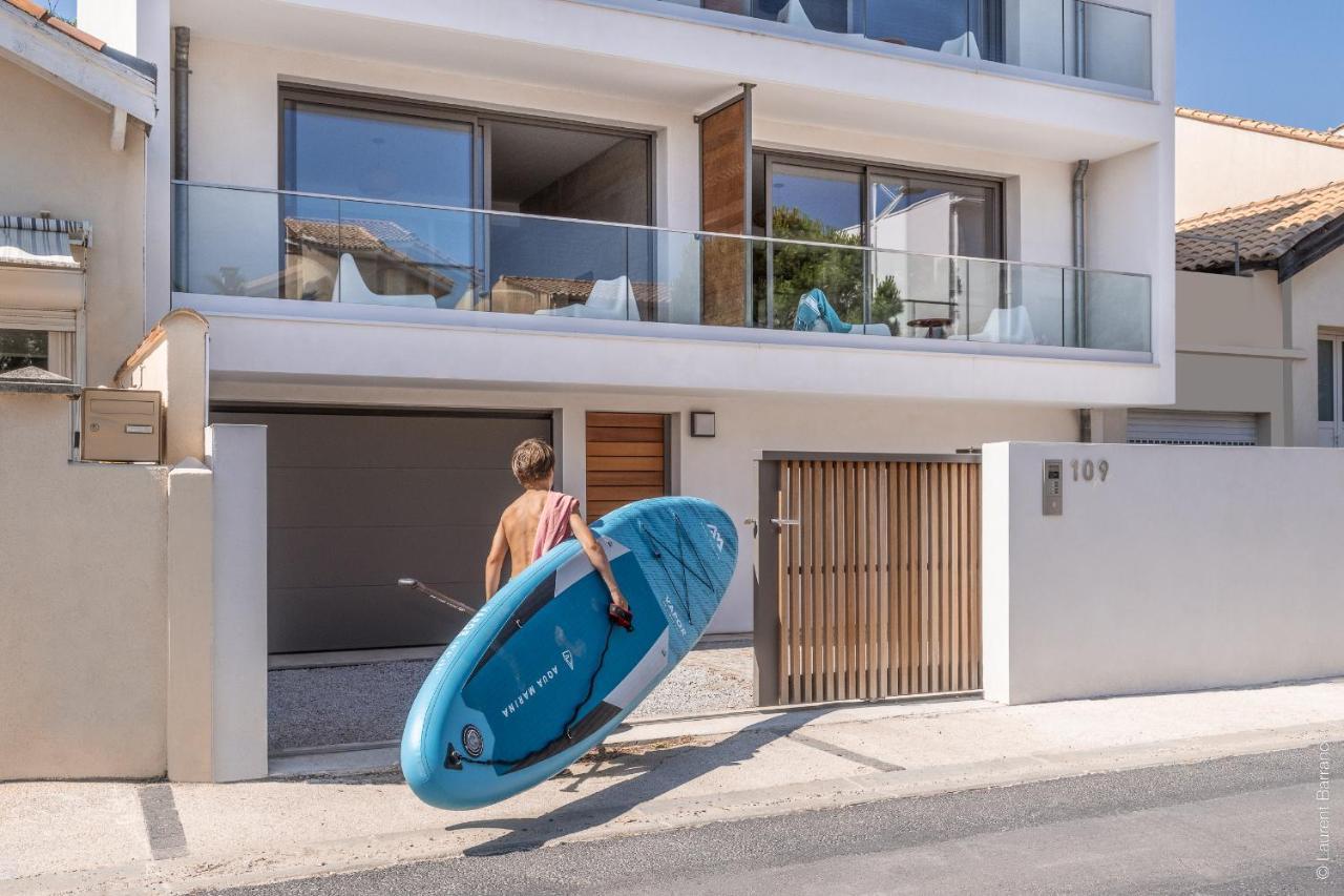South-Of-France T2 Neuf Haut De Gamme, Climatise, Parking Gratuit, 2Eme Ligne Balcon Carnon-Plage Buitenkant foto