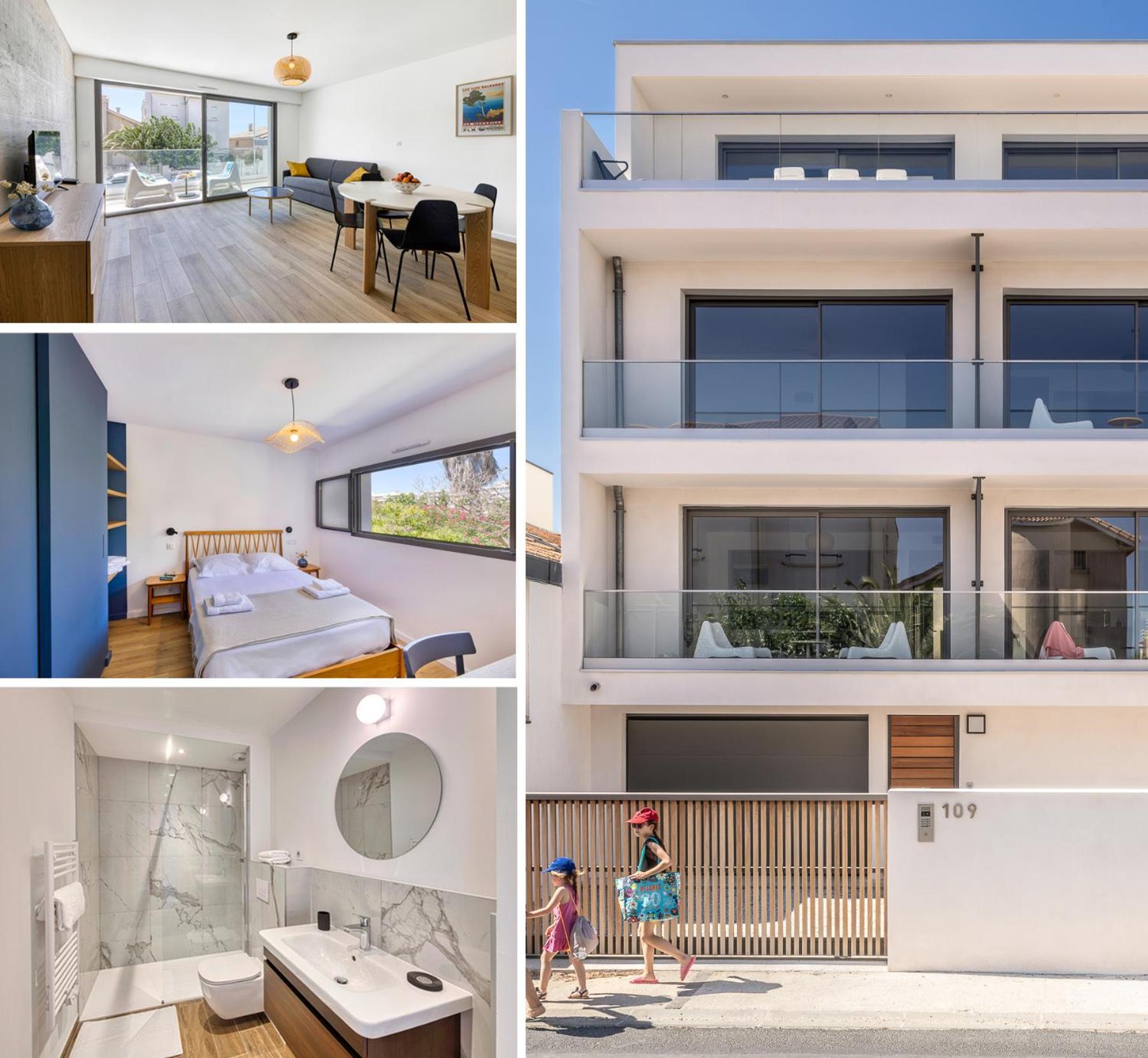 South-Of-France T2 Neuf Haut De Gamme, Climatise, Parking Gratuit, 2Eme Ligne Balcon Carnon-Plage Buitenkant foto